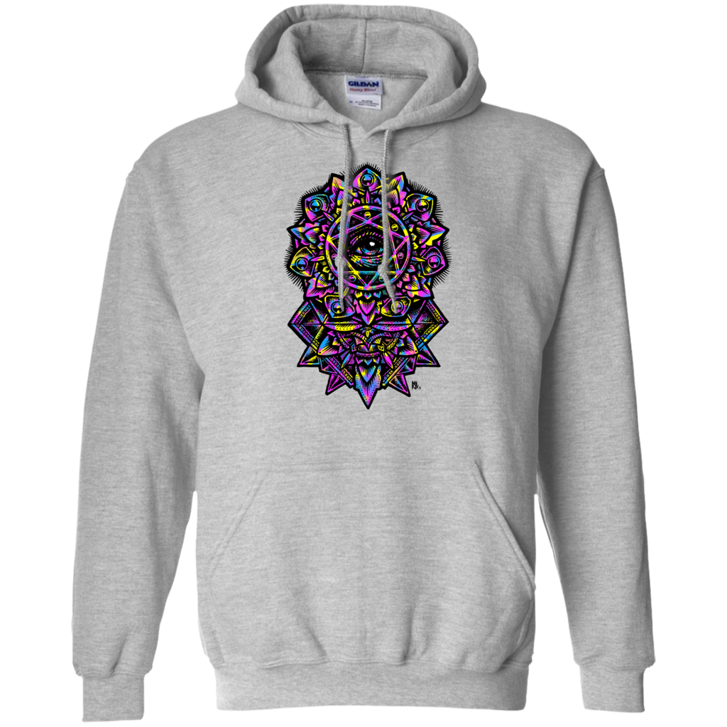 eye of god flower mandala neon 80s  T-Shirt