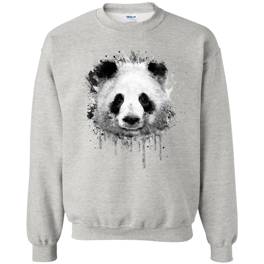 cool abstract graffiti watercolor panda portrait in black & whit  funny T-Shirt