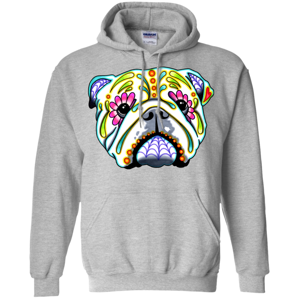 english bulldog day of the dead sugar skull dog matching family T-Shirt