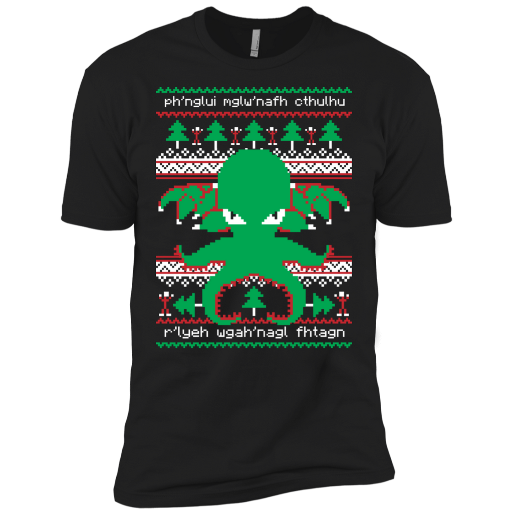 cthulhu cultist christmas holiday sweater T-Shirt