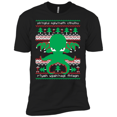cthulhu cultist christmas holiday sweater T-Shirt