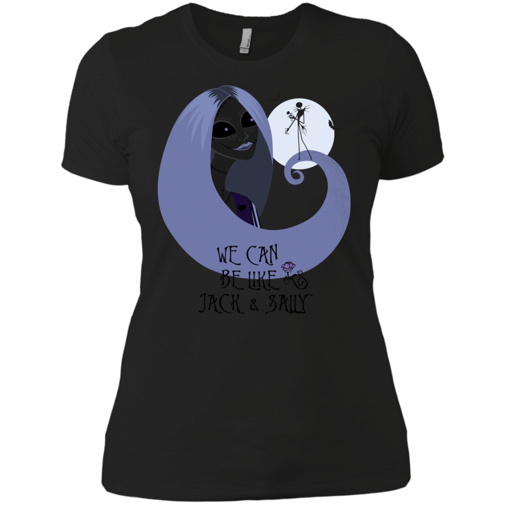 jack & sally halloween Next Level Ladies Boyfriend Tee