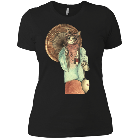 japanese umbrella cat with lantern t- T-Shirt