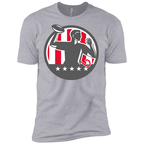 flag football qb player passing ball circle retro sweatshirt T-Shirt