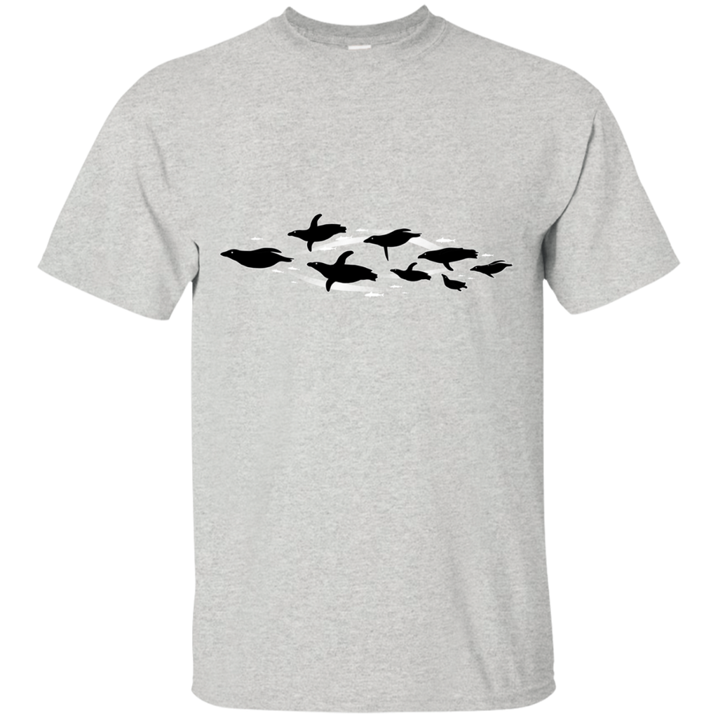 floating penguins in the dark ocean T-Shirt