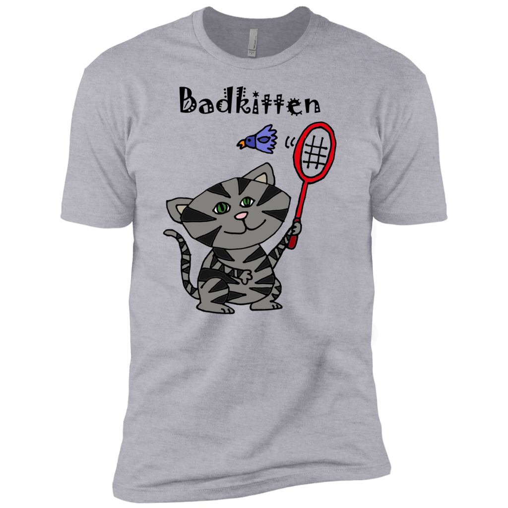 cool funny bad kitten playing badminton T-Shirt