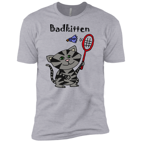 cool funny bad kitten playing badminton T-Shirt