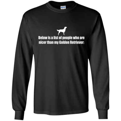 below is a list of people - goldens retriever T-Shirt