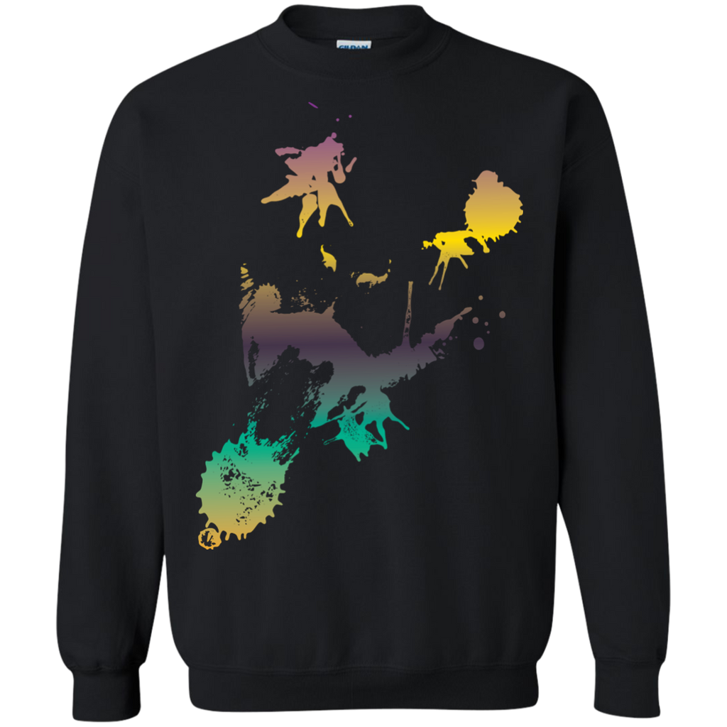 colorful grunge cat smile portrait T-Shirt