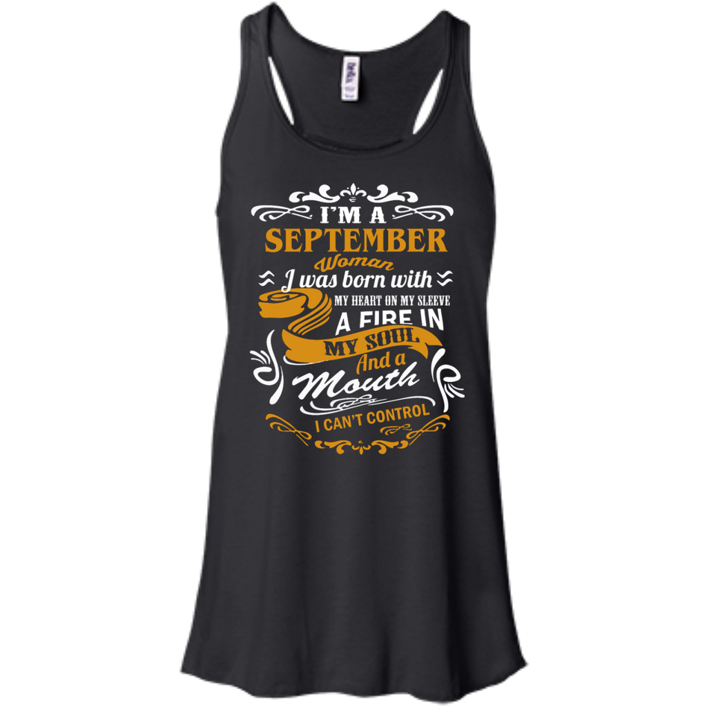 i'm a september woman i was born with my heart on my sleeve T-Shirt