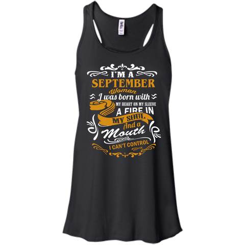 i'm a september woman i was born with my heart on my sleeve T-Shirt