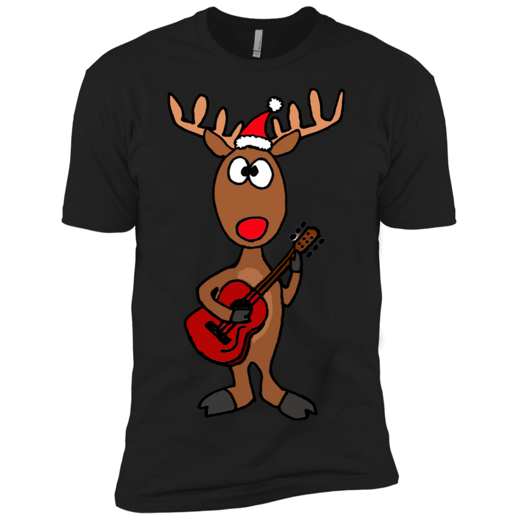 coo funny rudolph reindeer playing guitar holiday sweater T-Shirt