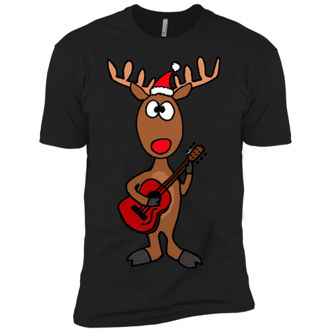 coo funny rudolph reindeer playing guitar holiday sweater T-Shirt