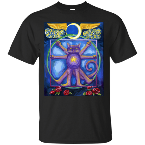da vinci cat squaring the circle t- T-Shirt