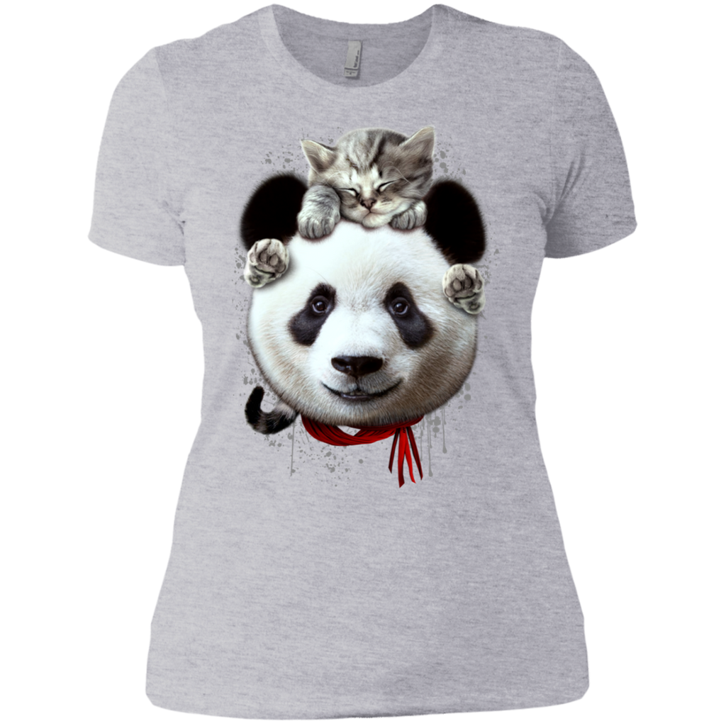 cat on panda T-Shirt