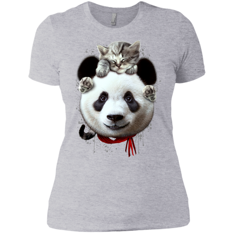 cat on panda T-Shirt