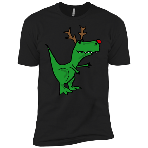 cool funny christmas t-rex dinosaur with antlers holiday sweater T-Shirt