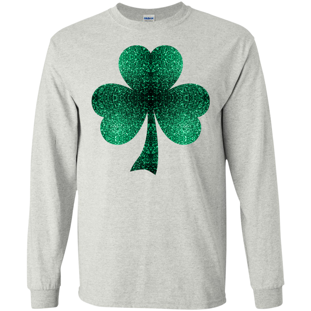 emerald green shamrock clover sparkles T-Shirt
