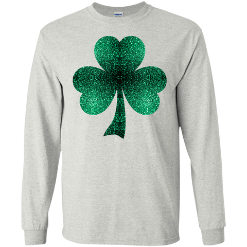 emerald green shamrock clover sparkles T-Shirt
