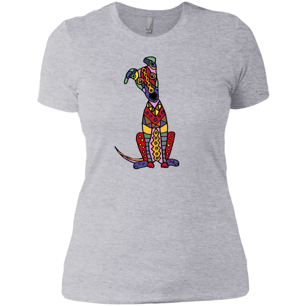 funny psychedelic greyhound dog abstract art T-Shirt