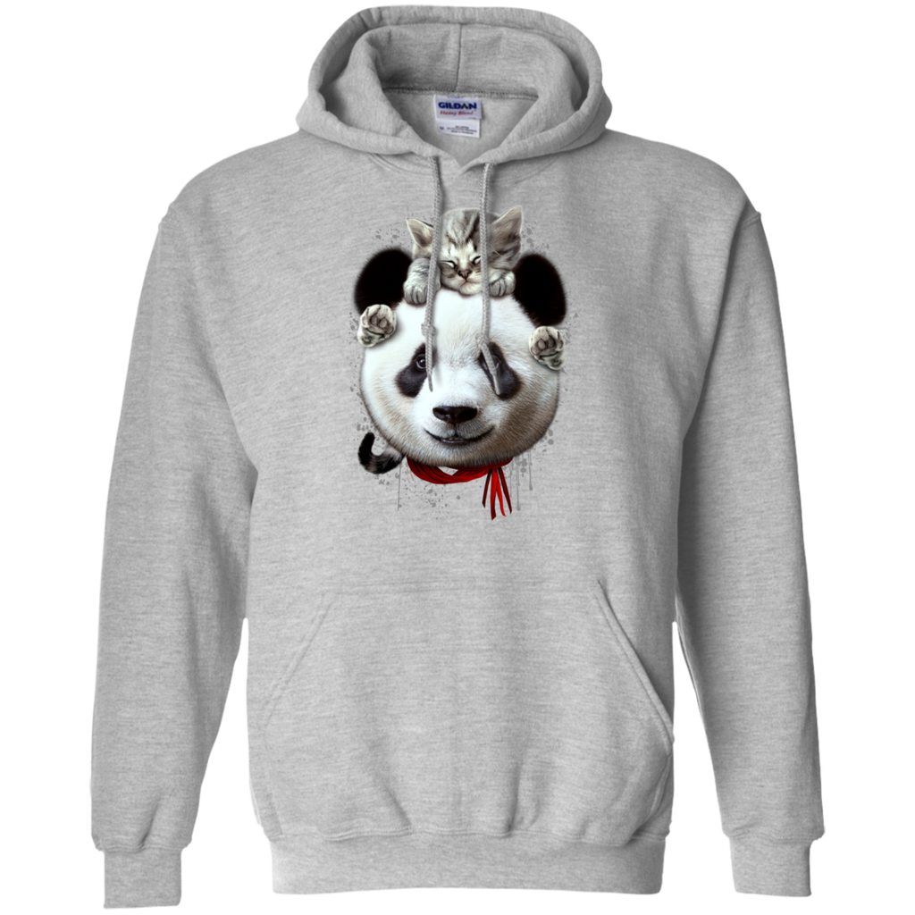 cat on panda T-Shirt