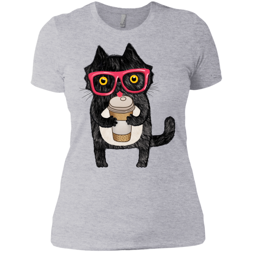 black coffee cat  t- T-Shirt