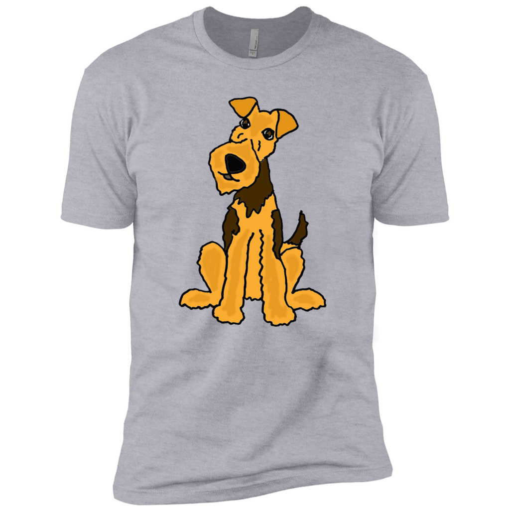 funny funky airedale puppy dog original art T-Shirt
