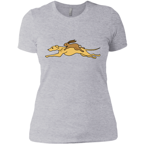 cool funny racing greyhound with rabbit riding him T-Shirt