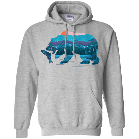 fishing bear down the mountain lake T-Shirt