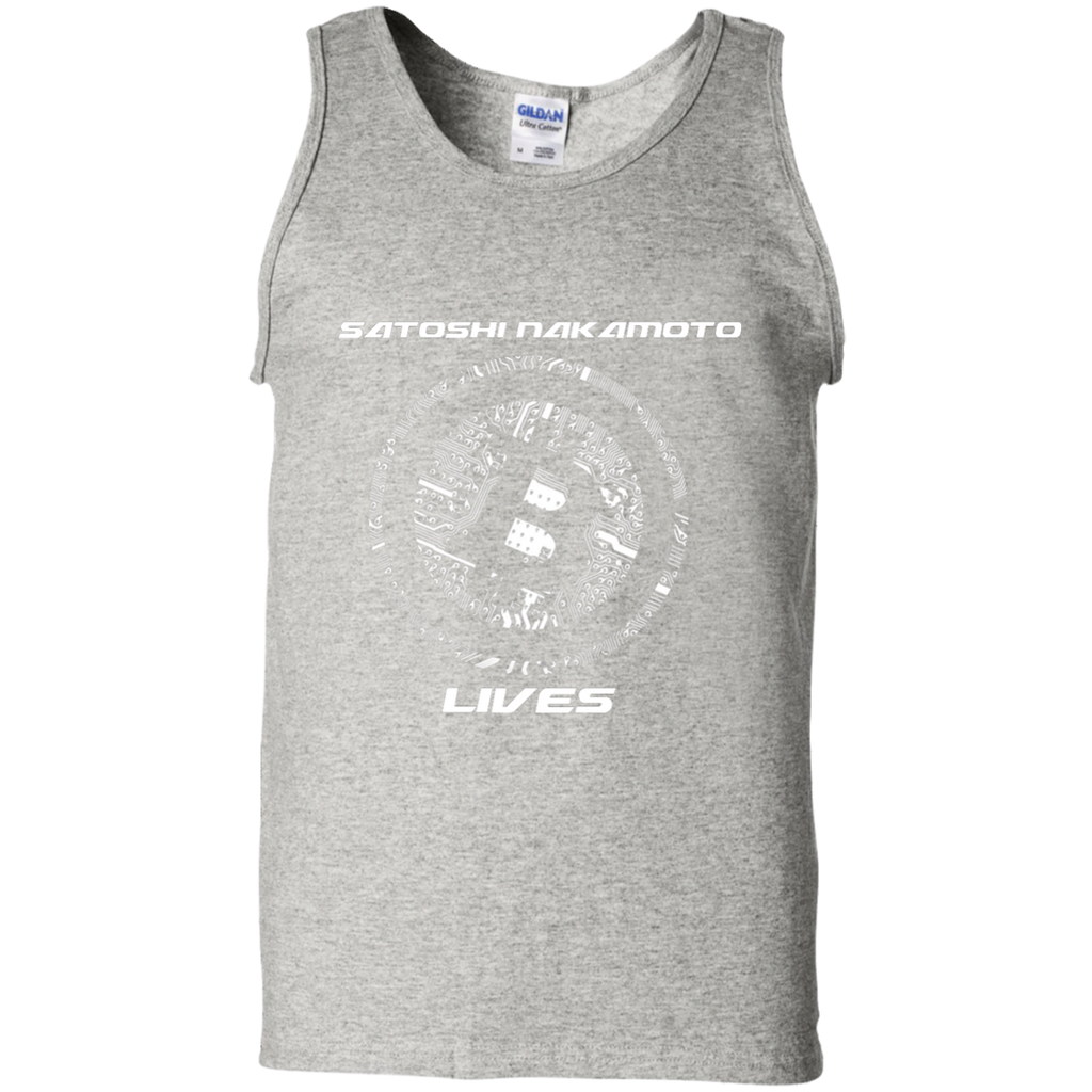 Satoshi Nakamoto Bitcoin T-Shirt G220 Gildan 100% Cotton Tank Top