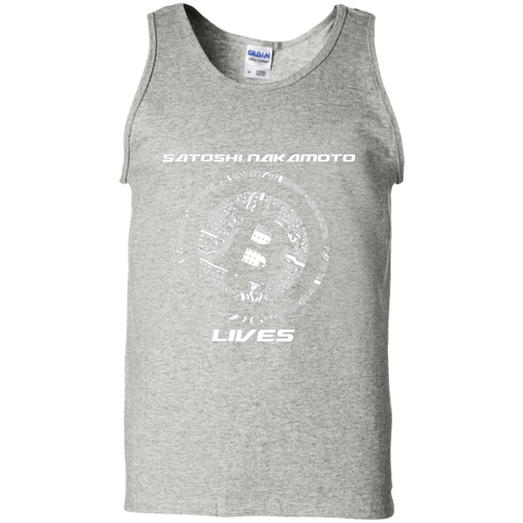 Satoshi Nakamoto Bitcoin T-Shirt G220 Gildan 100% Cotton Tank Top