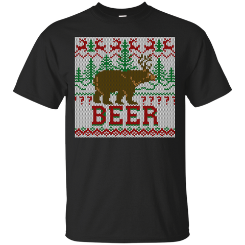 deer & bear meet for beer holiday sweater T-Shirt