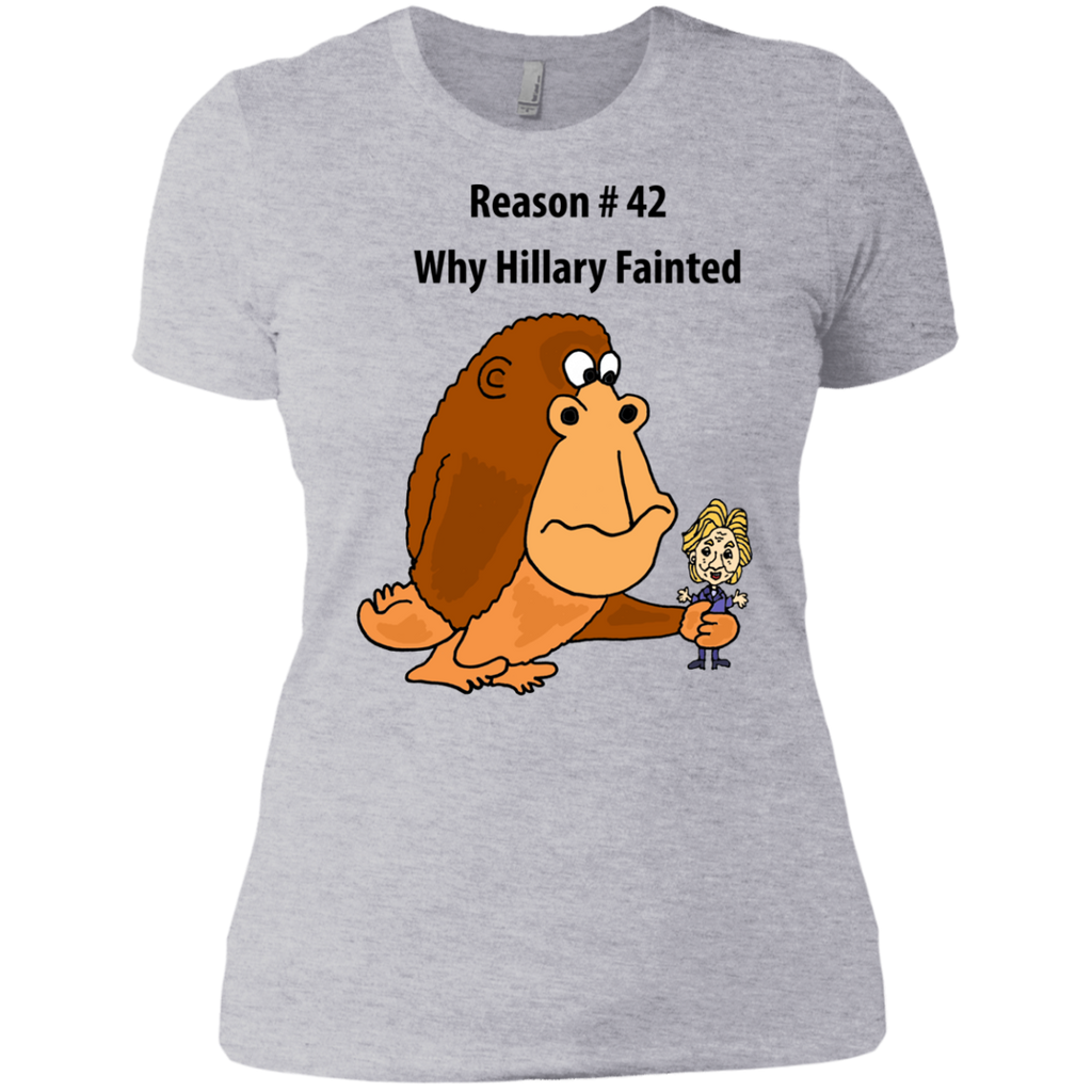funny giant ape holding hillary political art sweatshirt T-Shirt