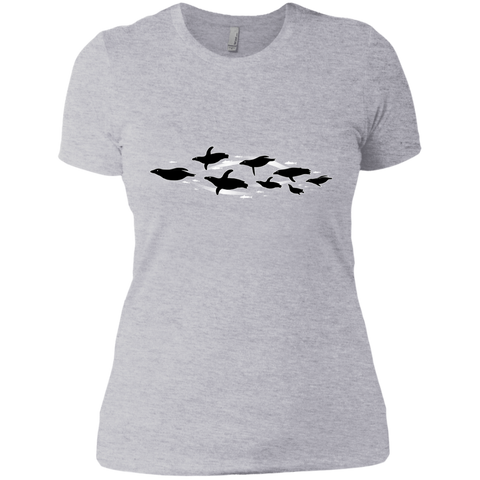 floating penguins in the dark ocean T-Shirt