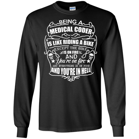 being a medical coder is like riding a bike T-Shirt