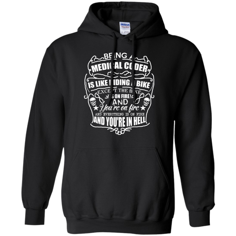 being a medical coder is like riding a bike T-Shirt