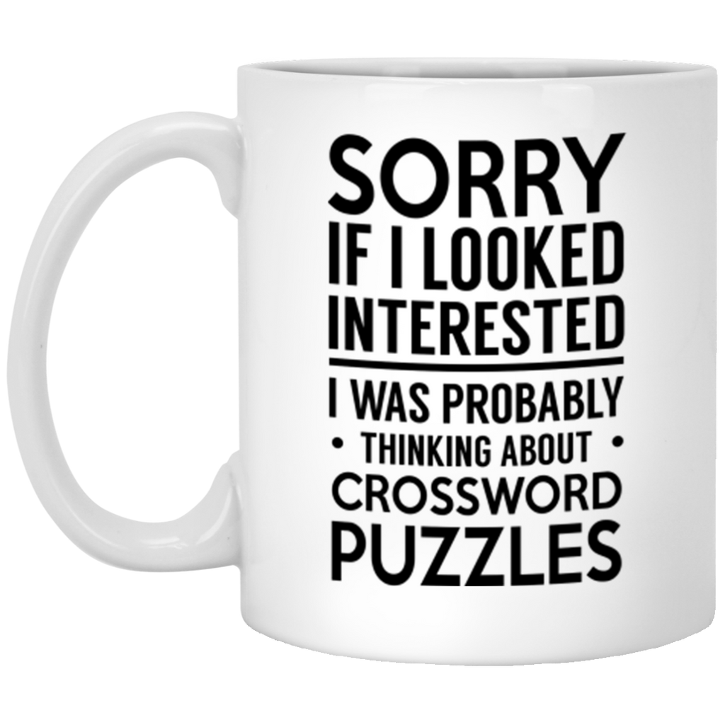 Probably Thinking About Crossword Puzzles XP8434 11 oz. White Mug