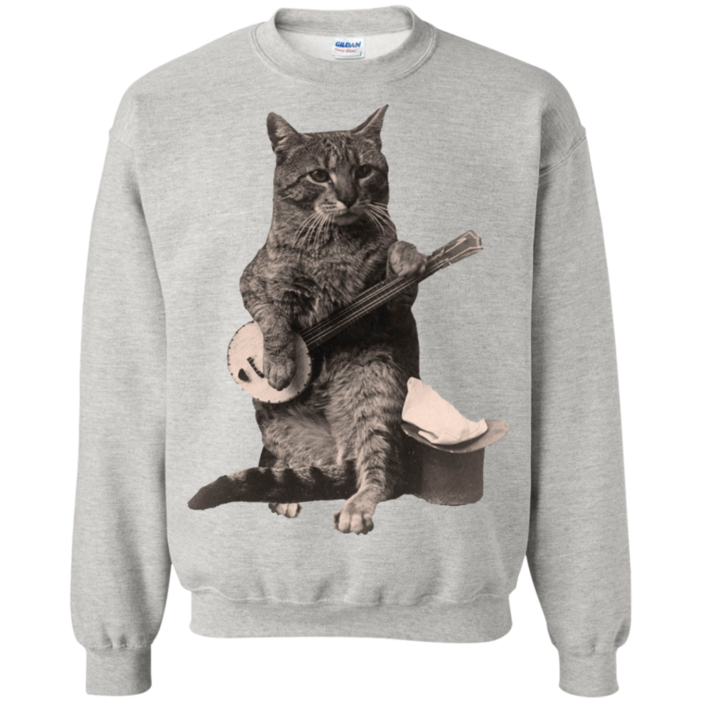 cat playing banjo guitar sweatshirt T-Shirt