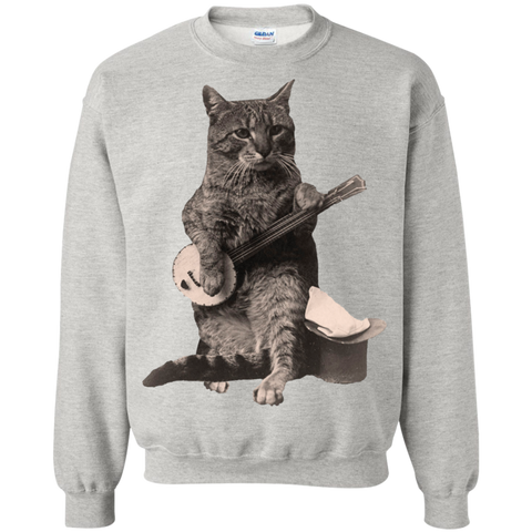 cat playing banjo guitar sweatshirt T-Shirt