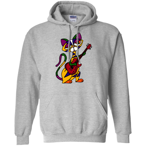 funny funky colorful cool cat playing electric guitar sweatshirt T-Shirt