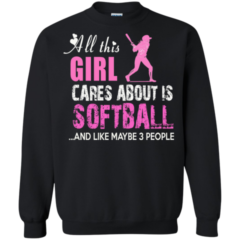 all this girl cares about is softball softball mom t T-Shirt