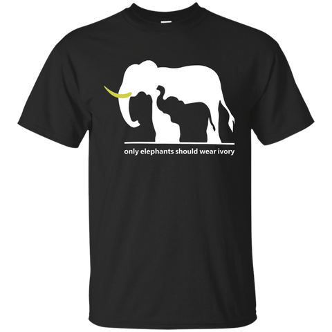 Elephants T Shirt - Only Elephants Should Wear Ivory T Shirt G200 Gildan Ultra Cotton T-Shirt