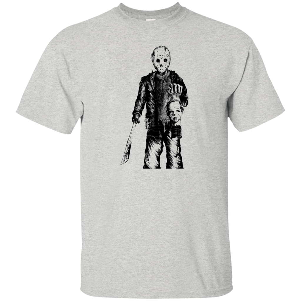 jason vs michael myers sticker halloween t shirt Custom Ultra Cotton