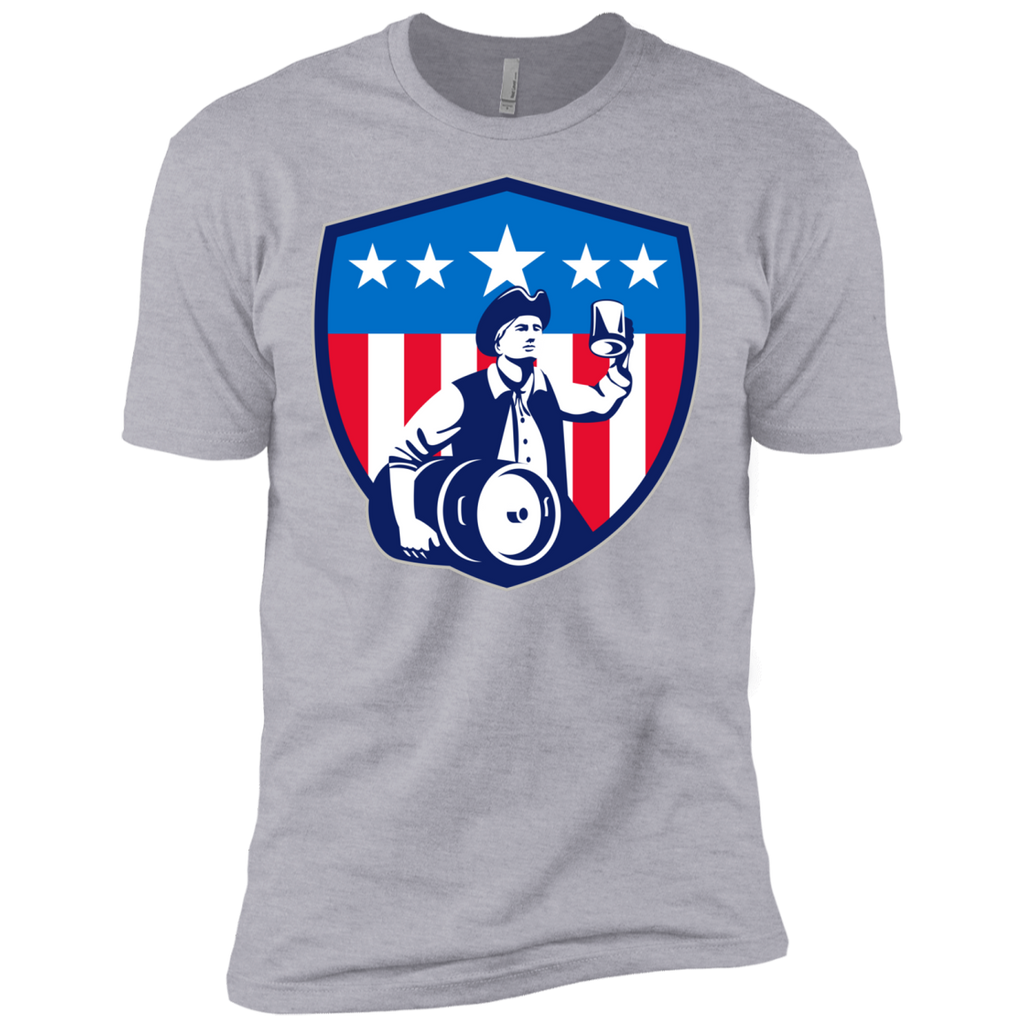 american patriot beer keg flag crest retro T-Shirt