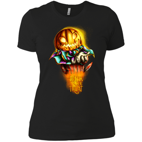 jack is coming to town halloween T-Shirt Next Level Ladies Boyfriend Tee