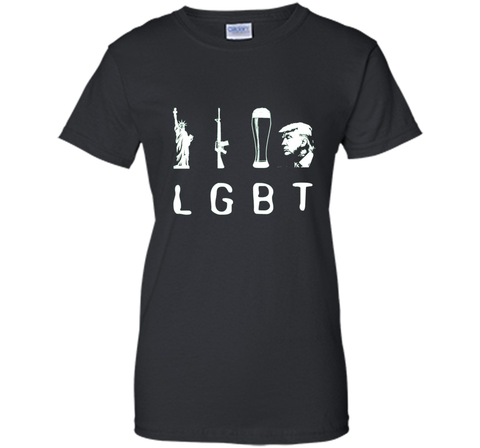 Liberty Guns Beer Trump T-Shirt Funny LGBT Shirt