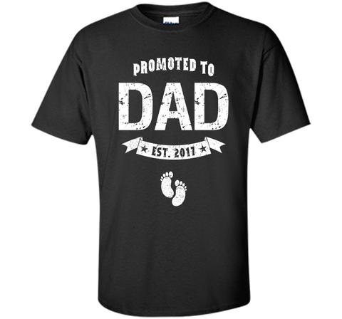 Men's Promoted to Dad T Shirt New Father To Be Expecting Funny Tee