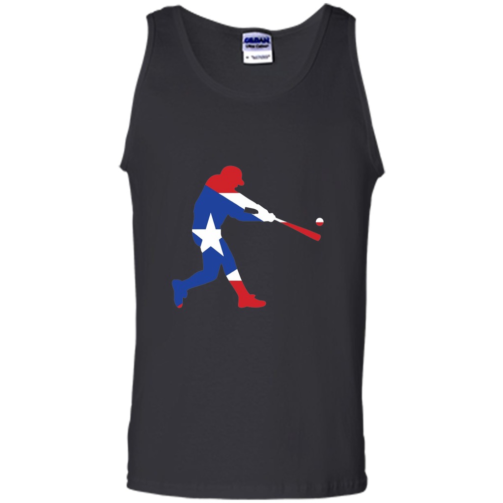 Puerto Rico Baseball T Shirt PR Batter Classic Flag T-Shirt