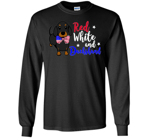 Red White and Dachshund Patriotic Dachshund lover T-Shirt