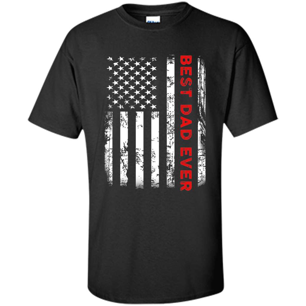 Men's Best Dad Ever American Flag Tshirt For Fathers Day